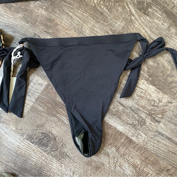 Good American Women Perfect Bikini Triangle - Leopard & Black Bottoms -New W/Tag - Picture 7 of 13
